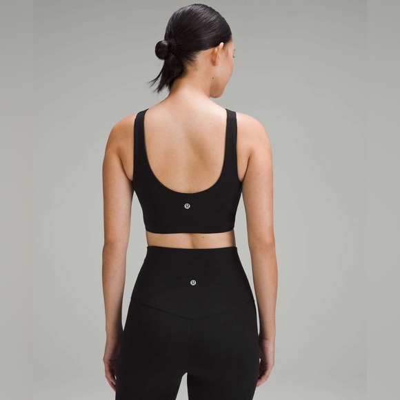 Lululemon SmoothCover Front Cut-Out Yoga Bra in Black - Picture 5 of 13